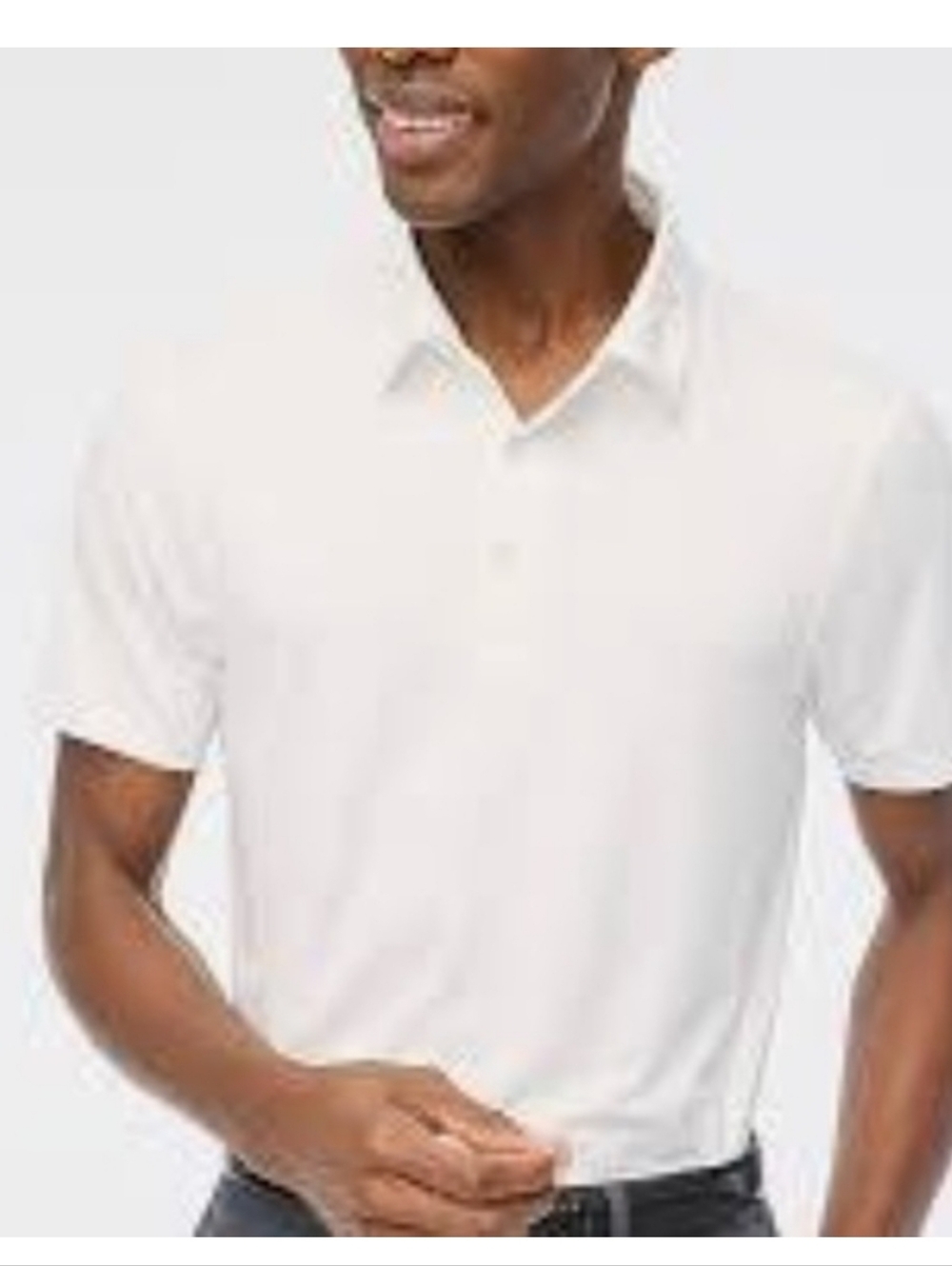 NWT J.Crew Factory Men's White Short-Sleeve Polo Shirt Performance Sz M $80